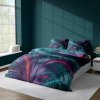 3D povlečení z mikrovlákna 160x200 Květina fialová tyrkysová 4225 A Magic 2