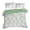 Ložní prádlo z mikrovlákna 160x200 Clarissa leaves bílá zelená mikrovlákno D91