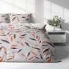 Ložní prádlo z mikrovlákna 160x200 Harmony 15 listů šedá oranžová Faro