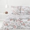 Bavlněné povlečení 220x200 Sara 34 bílé meruňkové květy Eurofirany