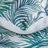 Ložní prádlo z mikrovlákna 140x200 Palmy 2 bílé tyrkysové listy D91 A