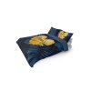 Bavlněné povlečení 220x200 tmavě modré amore s listy 4414 A Holland 35