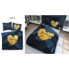 Bavlněné povlečení 220x200 tmavě modré amore s listy 4414 A Holland 35