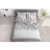 Bavlněné povlečení 220x200 bílá šedá růžová květy 4462 A bavlna 40
