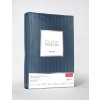 Damaškové povlečení 180x200 denim námořnická modř jednobarevné pruhy 1 cm Pure
