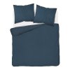 Damaškové povlečení 180x200 denim námořnická modř jednobarevné pruhy 1 cm Pure