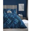 Saténové povlečení 180x200 Leaves navy blue 4813 A Home Satén 58