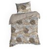 Ložní prádlo z mikrovlákna 140x200 Korfu béžové listy D91 A