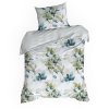 Bavlněné povlečení 220x200 Sonia 38 bílá zelená modrá listy