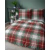 Bavlněné ložní prádlo 220x200 červená bílá zelená kostka 5254 A Bavlna 32
