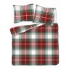 Bavlněné ložní prádlo 220x200 červená bílá zelená kostka 5254 A Bavlna 32