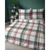 Bavlněné ložní prádlo 220x200 bílá červená zelená kostka 5255 A Bavlna 32