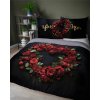 Bavlněné povlečení 160x200 černé červené srdce You and Me 5287 A Holland 52