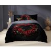 Bavlněné povlečení 160x200 černé červené srdce You and Me 5287 A Holland 52