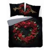 Bavlněné povlečení 160x200 černé červené srdce You and Me 5287 A Holland 52