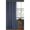 Záclona 140x250 Inga tmavě modrá připravená na velurových průchodkách s geometrickým žakárovým vzorem Pierre Cardin