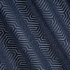 Záclona 140x250 Inga tmavě modrá připravená na velurových průchodkách s geometrickým žakárovým vzorem Pierre Cardin