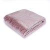 Akrylová bavlněná deka 150x200 růžová se střapcem geometrická 127jb