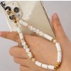 Letní Přívěsek na Telefon s Perlovou Šňůrkou, Ručně Vyrobený, Délka 18-19 cm