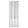 Záclona připravena 140x250 Margaret 6 bílá zdobená mohérovou nití připravená na poutko Eurofirany