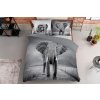 Bavlněné ložní prádlo 160x200 3813 A Slon šedý mladistvý Holland Natura 2
