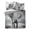 Bavlněné ložní prádlo 160x200 3813 A Slon šedý mladistvý Holland Natura 2