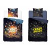 Svítící ve tmě povlečení 160x200 4905 Bláznivý vesmír tmavě modrá tmavá vícebarevné planety fluo 78