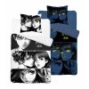 Svítící povlečení ve tmě 140x200 Anime Chlapec Dívka černá bílá 5207 A Fluo 40