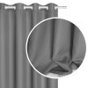 Záclona připravená 140x250 grafitová na průchodkách Viva do obývacího pokoje