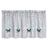 Řasená záclona 30x150 mátově šedá motýlí listy Papillo tunel