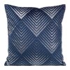 Dekorační povlak na polštář 45x45 Blink 36 navy blue geometric velvet Eurofirany