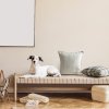 Dekorační povlak na polštář 45x45 Cuadro white ash striped velur Eurofirany