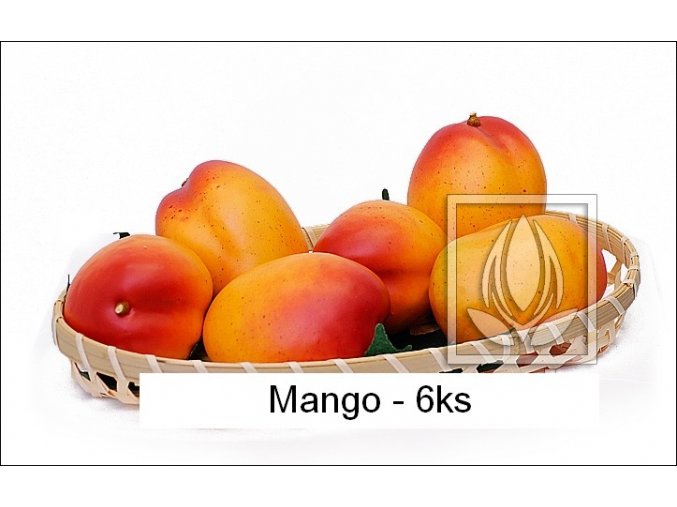 11395 umele ovoce mango 6ks zluto cervene