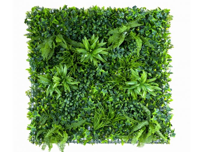 Vegetatie grof blad Jungle groen Plantenwand 100x100cm mat Kunsthaagvoordeel