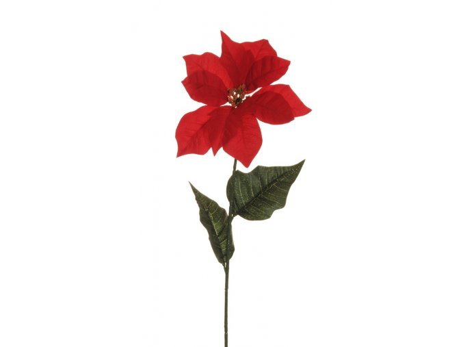 Umelá kvetina Poinsetia (63cm) červená  vianočná hviezda