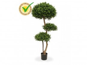 Umelý strom Buxus koule x 3 (140cm) - UV  buxus / zimostráz