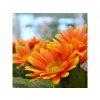 Umelá rastlina Gerbera v kvetináči (30cm) - oranžová