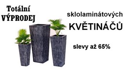 Levné sklolaminátové květináče