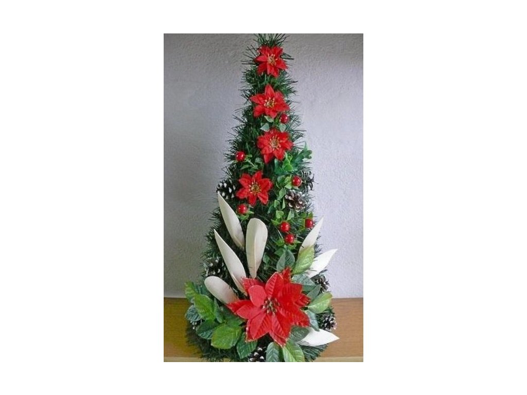 Umělý vánoční stromek Mini Deko (50cm) červená