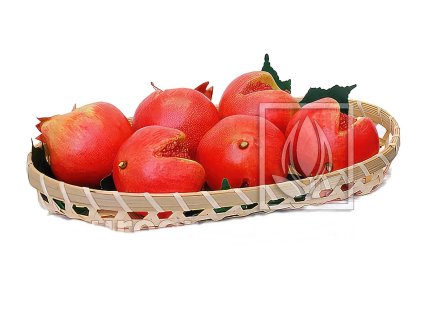 kuenstliche granatapfel rot kunstobst