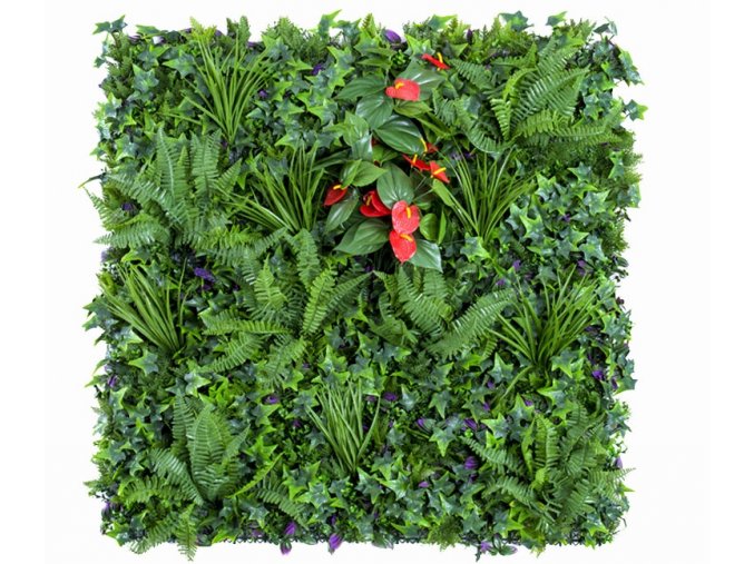 Vegetatie Anthurium Plantenwand 100x100cm mat Kunsthaagvoordeel