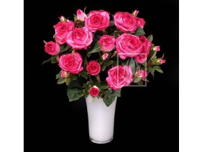 Umělá květina Růže puget (50cm) růžová