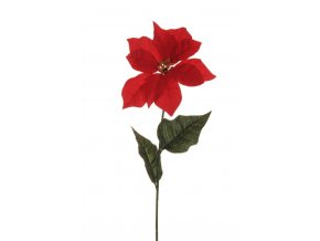 Umělá květina Poinsetia (63cm) červená  vánoční hvězda