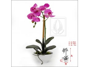 Umělá rostlina Orchidej v misce (45cm)