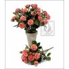 Umělá květina Růže Bush (25cm) růžová