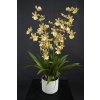 Umělá rostlina Orchidej "Dancing" (70cm) - žlutá