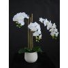 Umělá rostlina Orchidej Phalaenopsis Mini (50cm) - bílá