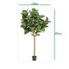 lyrata deluxe y kunstboom 220cm in pot sizing template