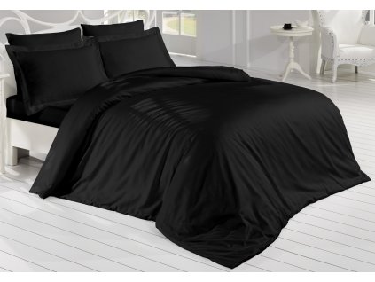 22145 1 povleceni saten 140x200 70x90cm cerna