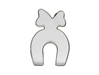 Vykrajovátko podkovička s mašlí  Vánoční podkovička s mašlí